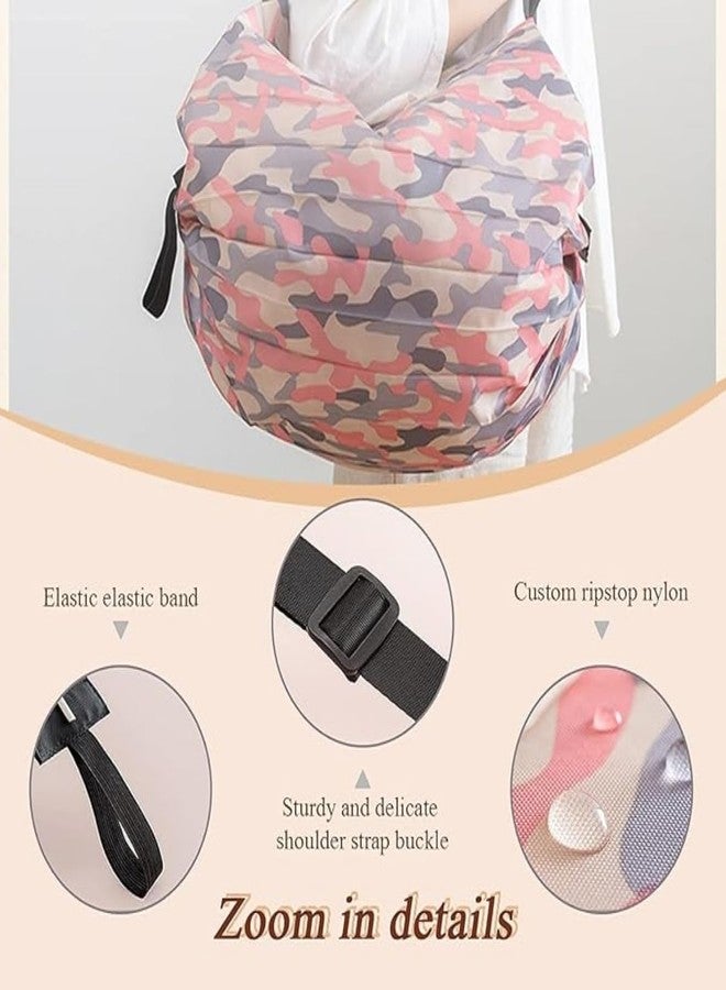 Arica Unisex Folding Supermarket Shopping Bag with Zipper | Nylon Waterproof Travel Luggage Bag Portable Foldable Shopping Bag | Multiuse Grocery Shoulder Handbag Travel Bag.(Pack of 1) - Image 2