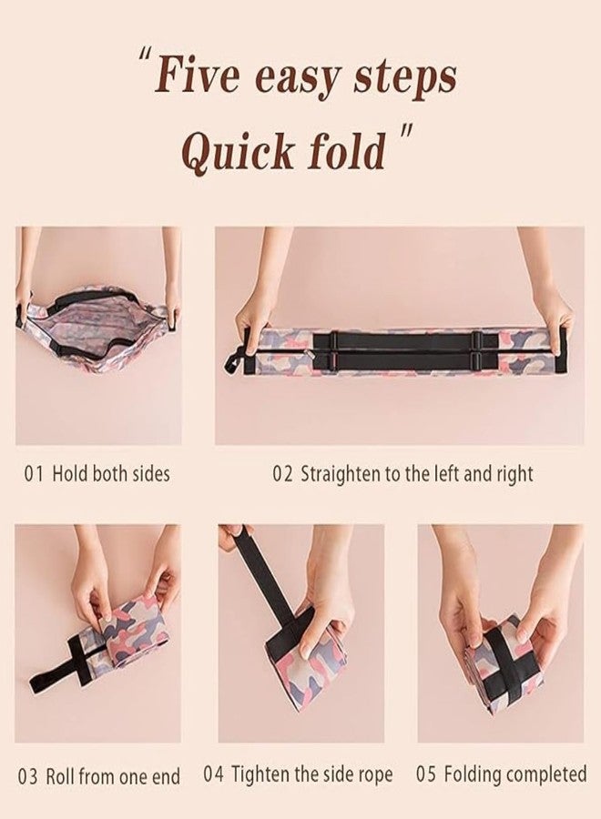 Arica Unisex Folding Supermarket Shopping Bag with Zipper | Nylon Waterproof Travel Luggage Bag Portable Foldable Shopping Bag | Multiuse Grocery Shoulder Handbag Travel Bag.(Pack of 1) - Image 3