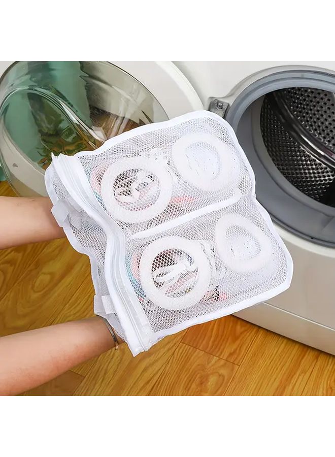White Portable Shoe Underwear Laundry Bag For All Seasons Fresh Clean - Image 3