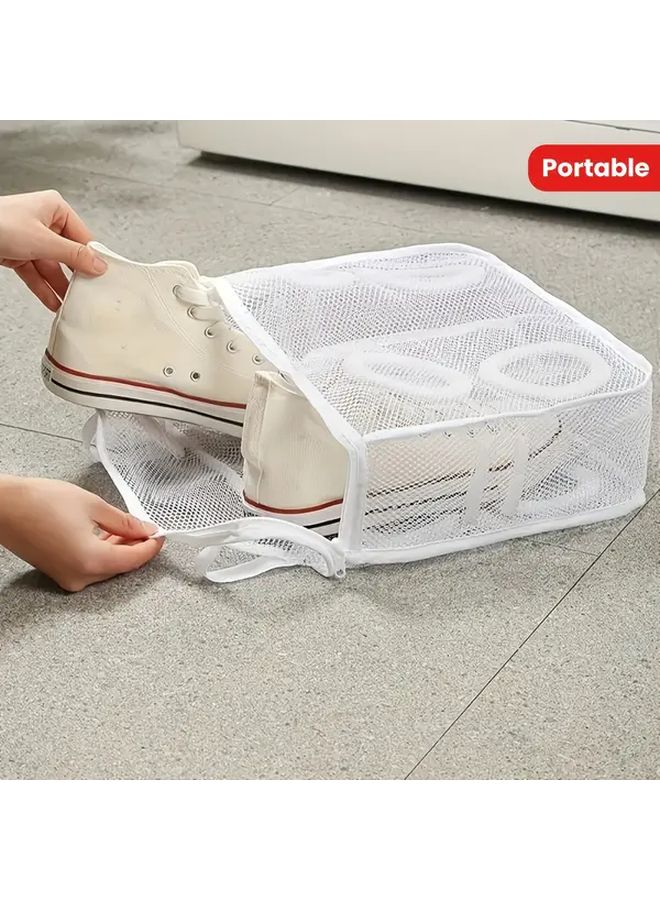 White Portable Shoe Underwear Laundry Bag For All Seasons Fresh Clean - Image 1