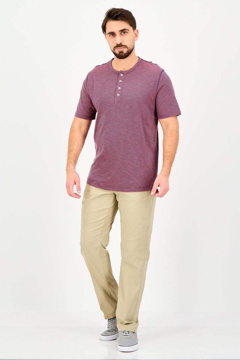 Project Essentials Men Crew Neck Short Sleeve Stripe T-Shirt, Multicolor - Image 4