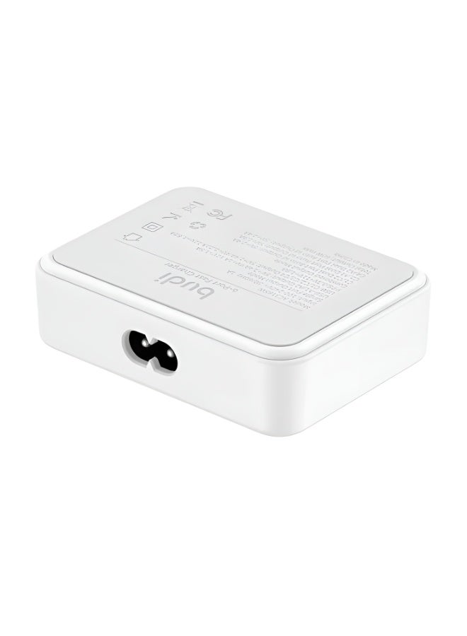 بودي شاحن سريع AC318UW بقوة 60 واط شحن سريع مع 2 منفذ USB و 4 منافذ تايب سي مزود بكابل بطول 1.5 متر وقابس بريطاني - Image 3