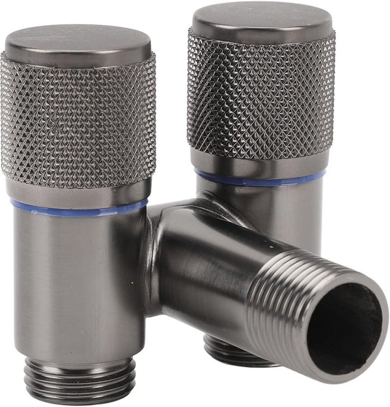 Brass 2 Way Water Valve Splitter 1 Inlet 2 Outlet G1 2 Inch Male Thread For Hose - Image 1