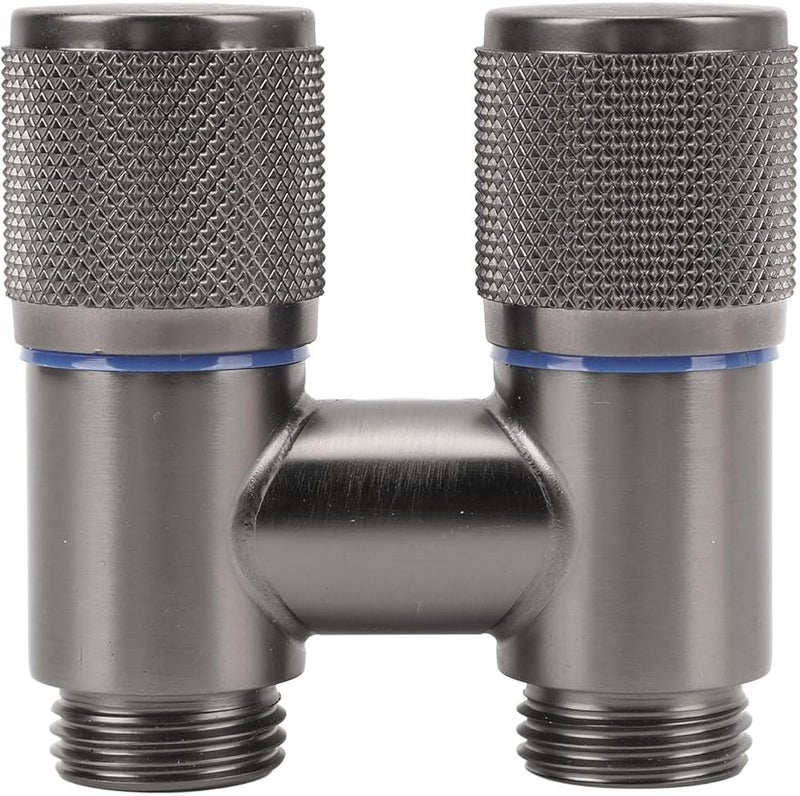 Brass 2 Way Water Valve Splitter 1 Inlet 2 Outlet G1 2 Inch Male Thread For Hose - Image 3