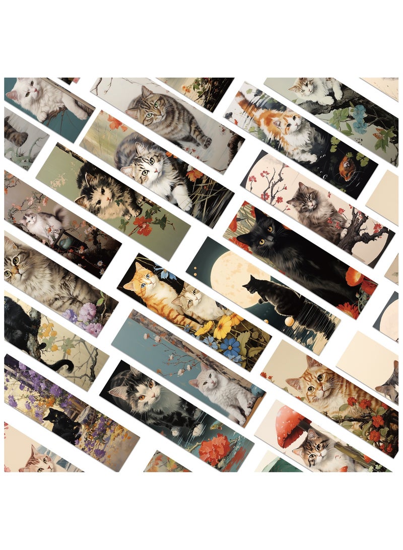 30Pcs Cat Bookmarks Cute Cat Theme Paper Bookmarks for Adult Kids Unique Cat Book Markers for Students Teachers School Home Office Reading Book Lovers - Image 2