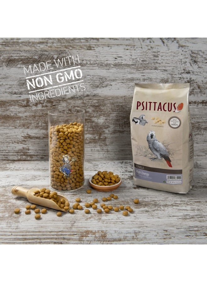 PSITTACUS High Energy Formula - Premium Daily Food for Parrots | African Grey & Large Parrots - 100% NON GMO - 800g - Image 2