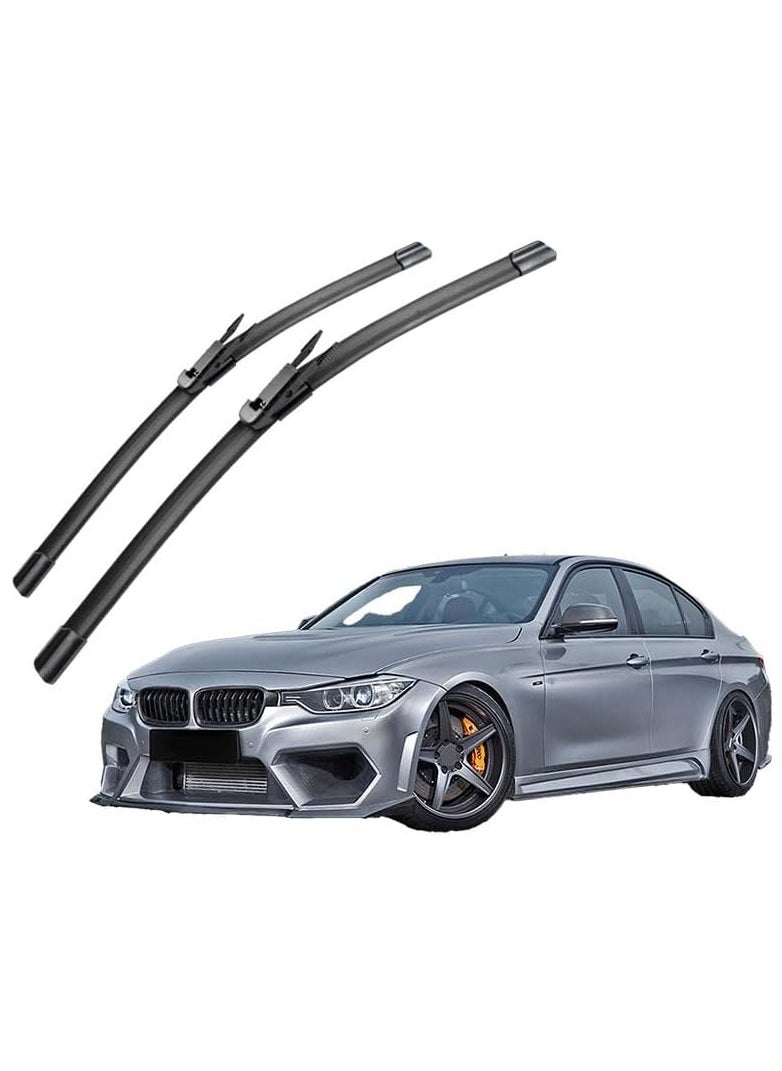 Generic F30 3 Series Windscreen Wiper Blades, 24-19 Inch, All-Season Natural Rubber, Set of 2  - Image 1