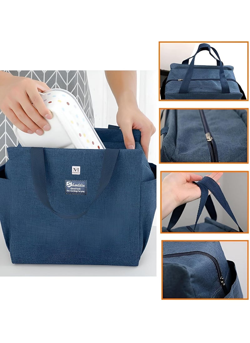 NFI essentials NFI essentials Insulated Lunch Bag for Men Women Large Tiffin Carry Bag Travel Lunch Box Organizer for Office School College LeakProof Lunch Cooler Bag  - Image 5