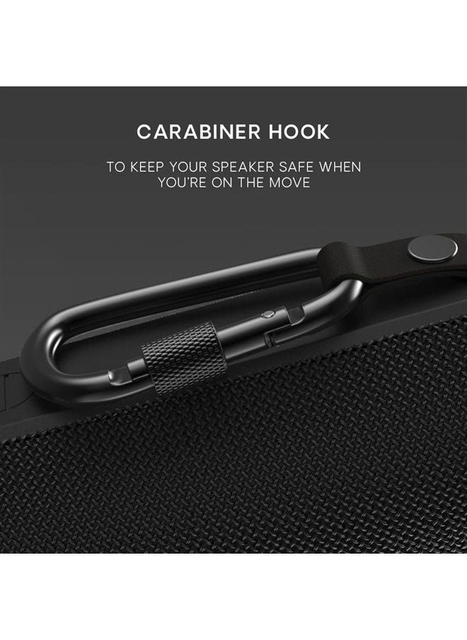 Urbanista Wireless Bluetooth Speaker, Portable Speaker Waterproof IPX7 Rating, 18H Playtime, Button Controls, Bluetooth 5.2 Dual Pairing, Loud Speaker Stereo Sound, Outdoor Speakers, Nashville, Black  - Image 5