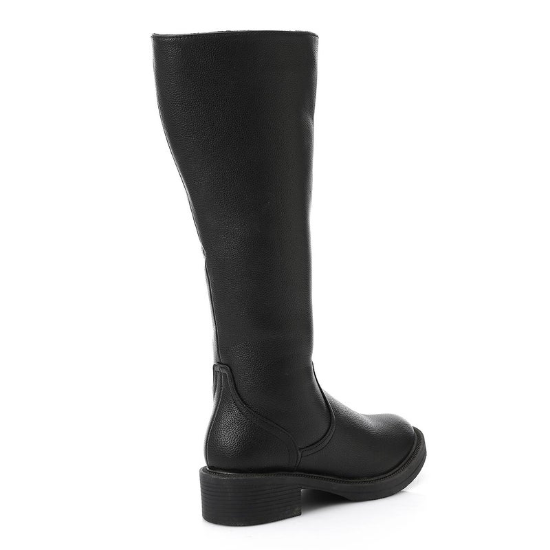 XO Style Women's Classic Long Black Boots – Comfortable & Stylish Winter Design - Image 2