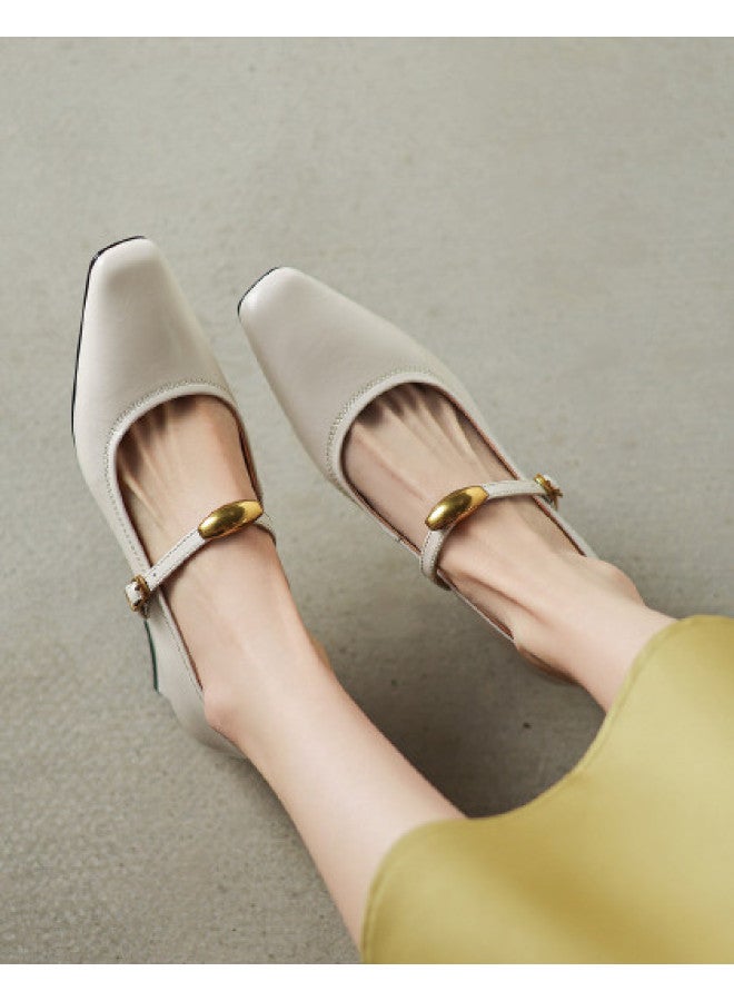 AME Vintage Mary Jane Shoes 2025 New Collection, Adjustable Strap, Versatile Commuting Chunky Heel Pumps - Image 1