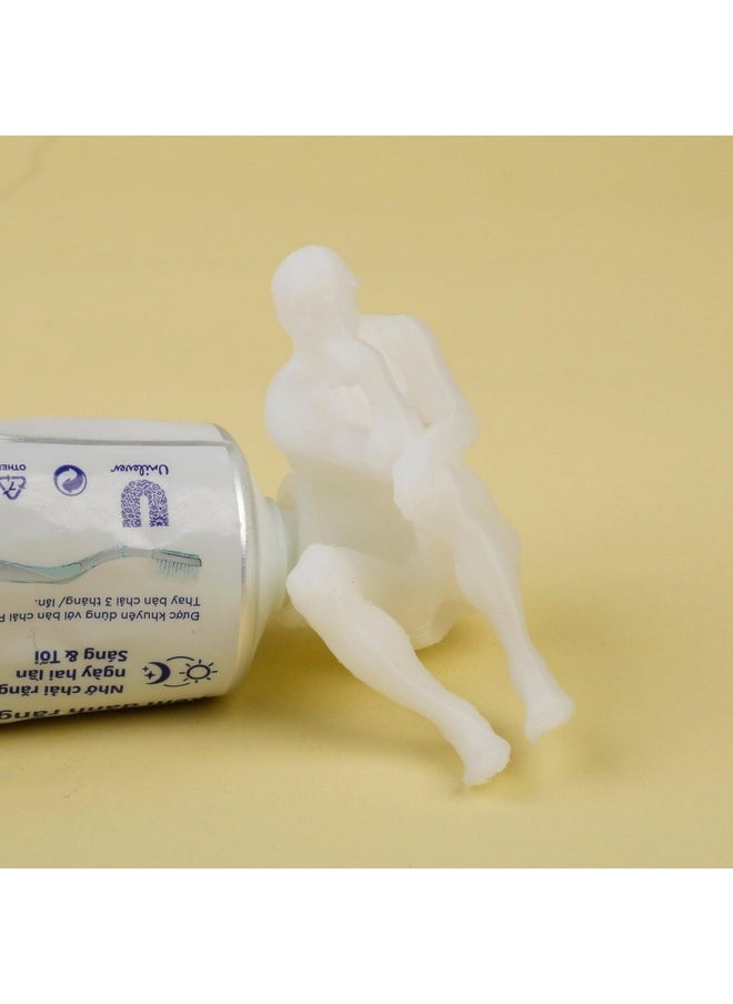 Marsrut 3D Thinker Toothpaste Squeezer Cover Self-Closing Lid, Topper Tube Cap for Mess-Free Dispenser Saver Unique Bathroom Accessories Funny Prank Gift Trick Props for Boyfriend Fans Adults (Quantity: 1PC)  - Image 5
