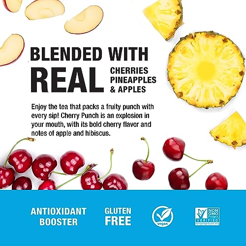 Tiesta Tea - Cherry Punch, Loose Leaf, Sweet Cherry Herbal Tea, Premium Blend, Non-Caffeinated, Makes Hot or Iced & Brews Up to 25 Cups, 2oz Resealable Pouch - Image 4