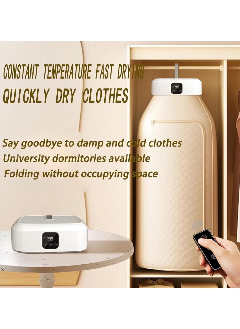 Raxoom - Portable Clothes Dryer Mini Dryer Machine Upgraded Compact Dryer Machine 20min 2H Quick Drying Foldable Dryer Machine - Image 1