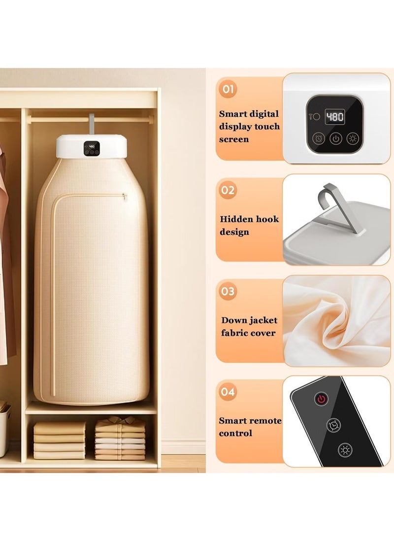 Raxoom - Portable Clothes Dryer Mini Dryer Machine Upgraded Compact Dryer Machine 20min 2H Quick Drying Foldable Dryer Machine - Image 1