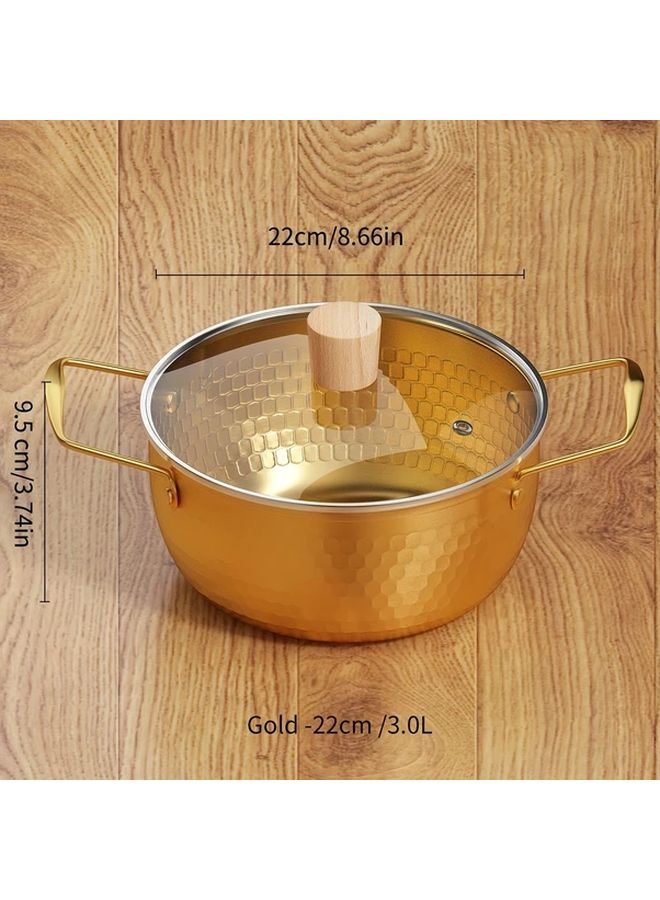 Golden 3 0L Small Soup Pot Single Serving Hot Pot For One Person Dormitory Camping - Image 1