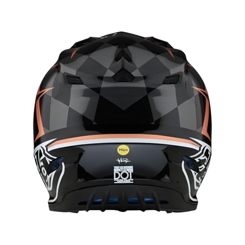 Troy Lee Designs SE4 Polyacrylite Adult Motocross Off-Road Dirt Bike Helmet with MIPS, Warped, Black / Copper, Medium - Image 3