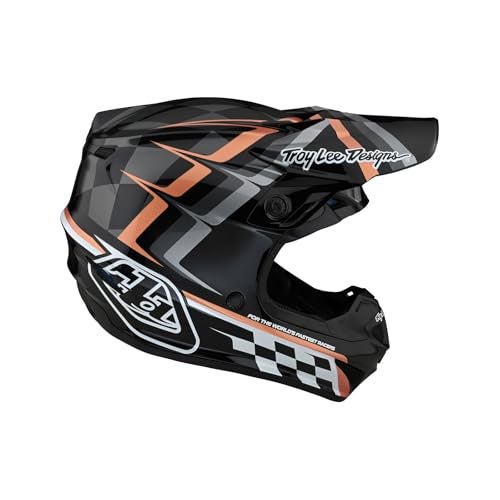 Troy Lee Designs SE4 Polyacrylite Adult Motocross Off-Road Dirt Bike Helmet with MIPS, Warped, Black / Copper, Medium - Image 5