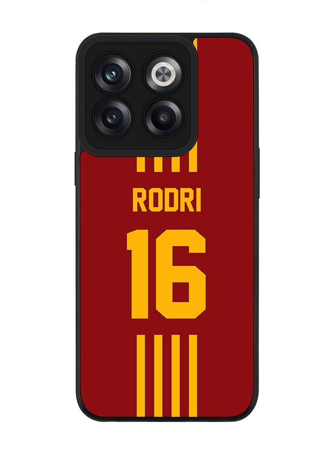 Stylizedd Rugged Black edge case for OnePlus Ace Pro Slim fit Soft Case Flexible Rubber Edges Anti Drop TPU Gel Thin Cover - Football Team - Spain Player Name - Rodri - Image 1