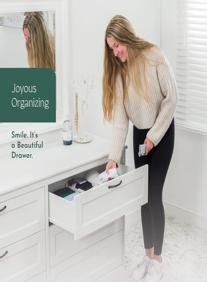 RUBOXA Drawer Divider Set of 5, Adjustable Length 14.9"-21" Drawer Organizers for Clothing, Locks in Place, Easy-Assemble, Secured, Foam Ends, for Bedroom, Bathroom, Kitchen & Office Organization and Storage - Image 4