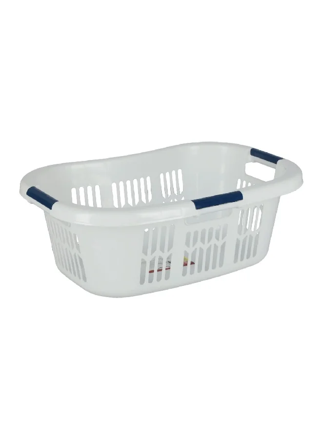 رابر ميد FG299787WHT سلة غسيل هيب هاغر محمولة من البلاستيك المتين عالي الجودة أبيض 45 x 24 x 65.5 سم