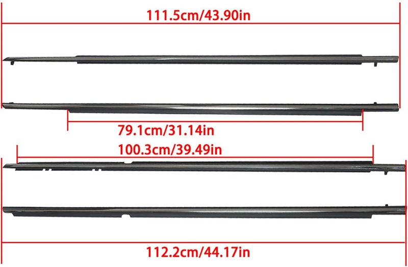 munirater Window Moulding Trim Weatherstrip Seal Belt Replacement for 2007-2011 Toyota Camry - Image 4