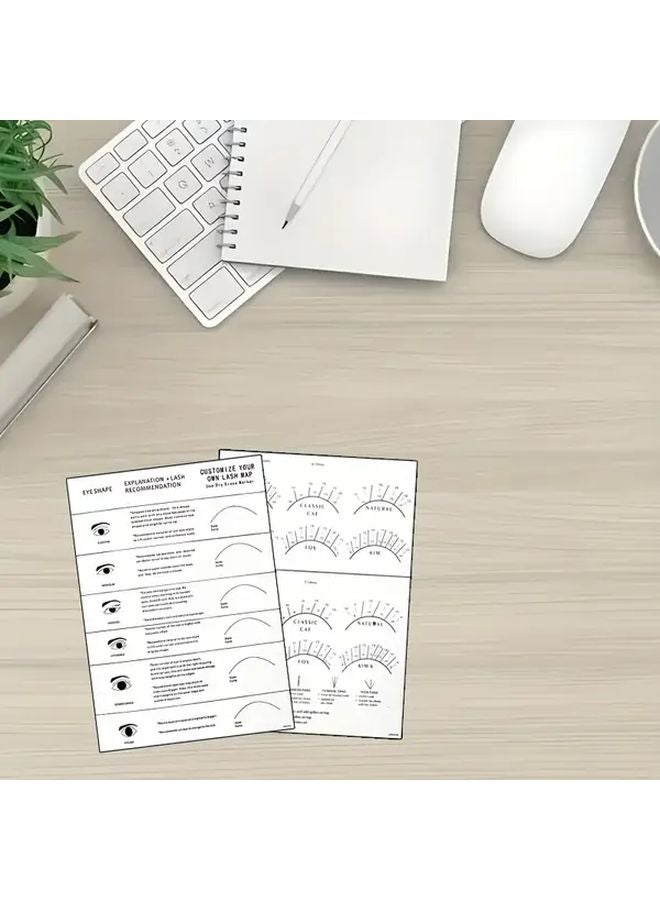 25 قطعة من بطاقات تدريب الرموش لتدريب المبتدئين في تطويل الرموش وجدول التعيين - Image 4