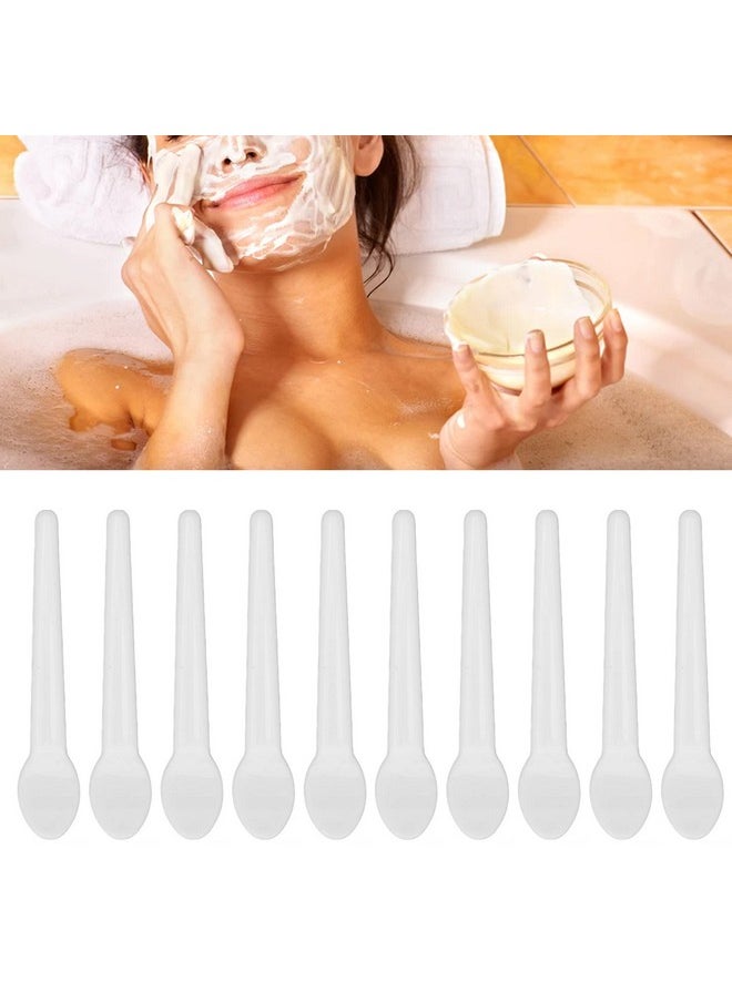 ZJchao - Cosmetic Spatula 50Pcs Cosmetic Cream Spatula Small Spoon Shaped Washable Eye Cream Spatula For Nail Glue Spatula Facial Cream Mask Scoop Skin Care Plastic Spoon For Mixing - Image 1