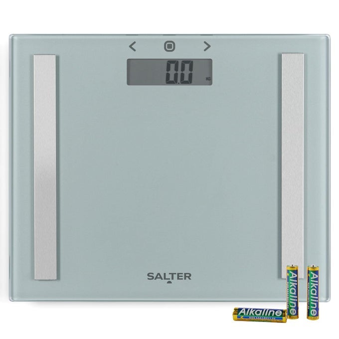 9113 SV3R COMPACT ANALYSER BATHROOM SCALE ELECTRONIC DIGITAL BODYWEIGHT BODY FAT SCALE 150KG23ST 8LB LCD EASY TO READ DISPLAY STEP ON INSTANT READINGS INCLUDES CARPET FEET BATTERIES
