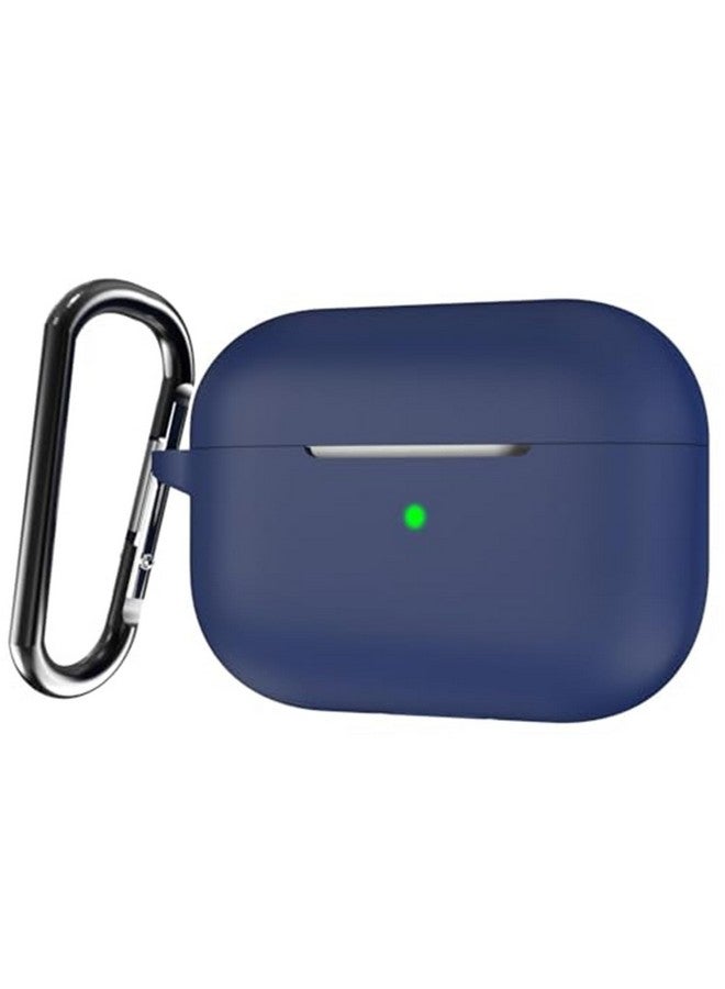 Sounce Earphone Case Cover Compatible for Airpods Pro 2 Case 2022, Soft Silicone Skin Case Cover Shock-Absorbing Protective Case with Keychain [Front LED Visible](Blue) - Image 1
