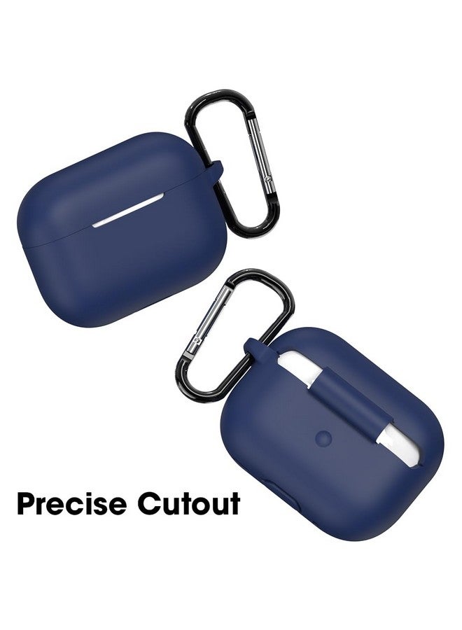 Sounce Earphone Case Cover Compatible for Airpods Pro 2 Case 2022, Soft Silicone Skin Case Cover Shock-Absorbing Protective Case with Keychain [Front LED Visible](Blue) - Image 2