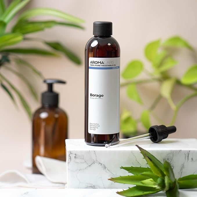 ORGANIC BORAGE Oil 50mL 100 Pure Natural Cold Pressed and AB Certified AROMA LABS French Brand