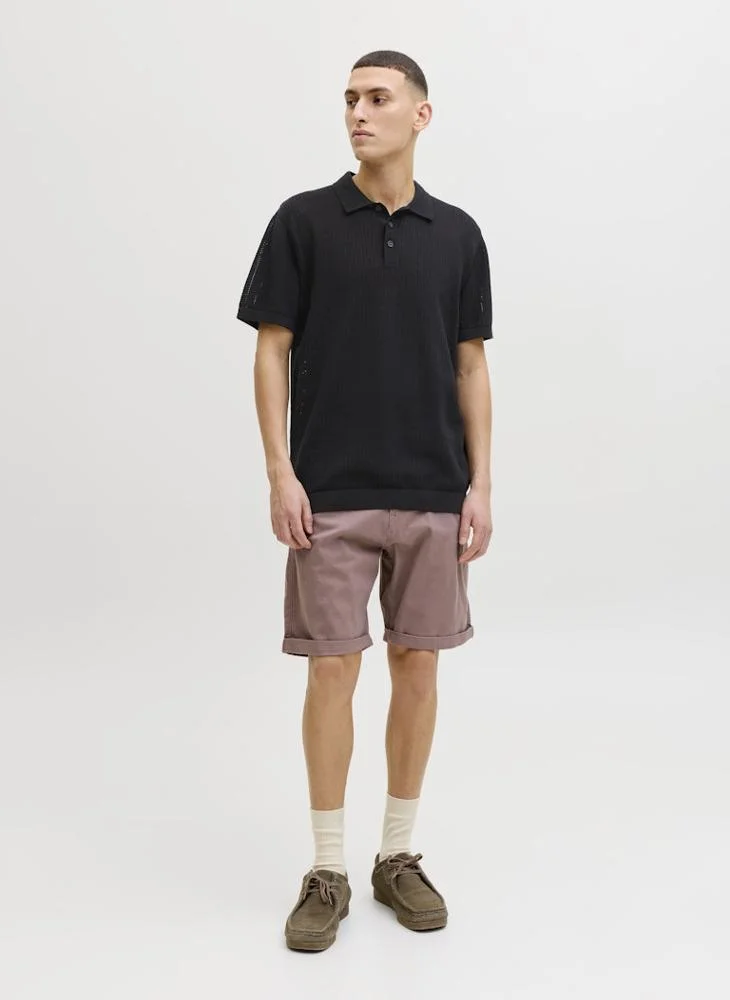 JACK & JONES Black Short sleeve knit Polo shirt for Men | Best Price UAE