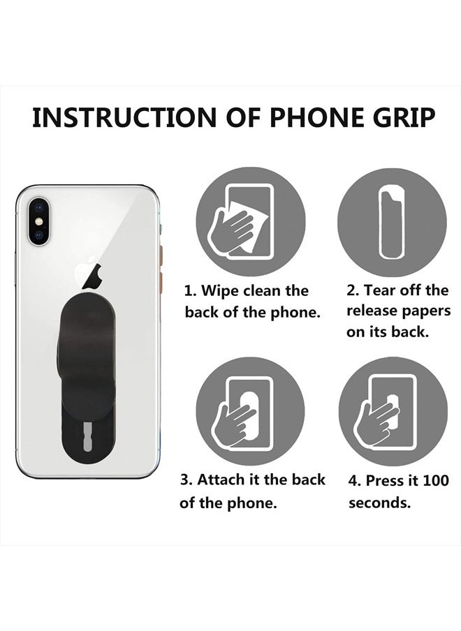 AOLIY - Finger Strap for Phone, Cell Phone Grip Stand | Finger Grip Phone Holder for iPhone Android Smartphone Small Tablet (Black) - Image 1