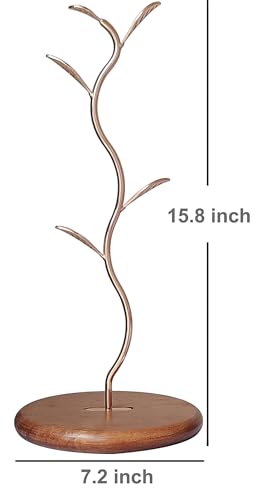 NBUOON Leaf Shaped Coffee Tea Cup Mug Holder Stand for Countertop Perfect Coffee Bar Accessory Kitchen Home Organizer Gold - Image 3