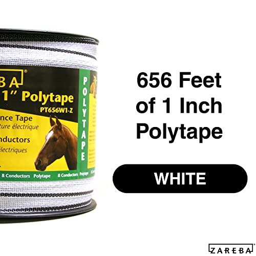Zareba 1-Inch 656 ft Polytape - 200 M Electric Fencing - Highly Visible Polytape - Easy to Install, Repair, Slice - PT656W1-Z - Image 3