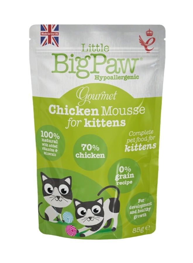 Little Big Paw Little Big Paw Gourmet Chicken Mousse Perfect Nutrition Kittens Wet Food 10X85G