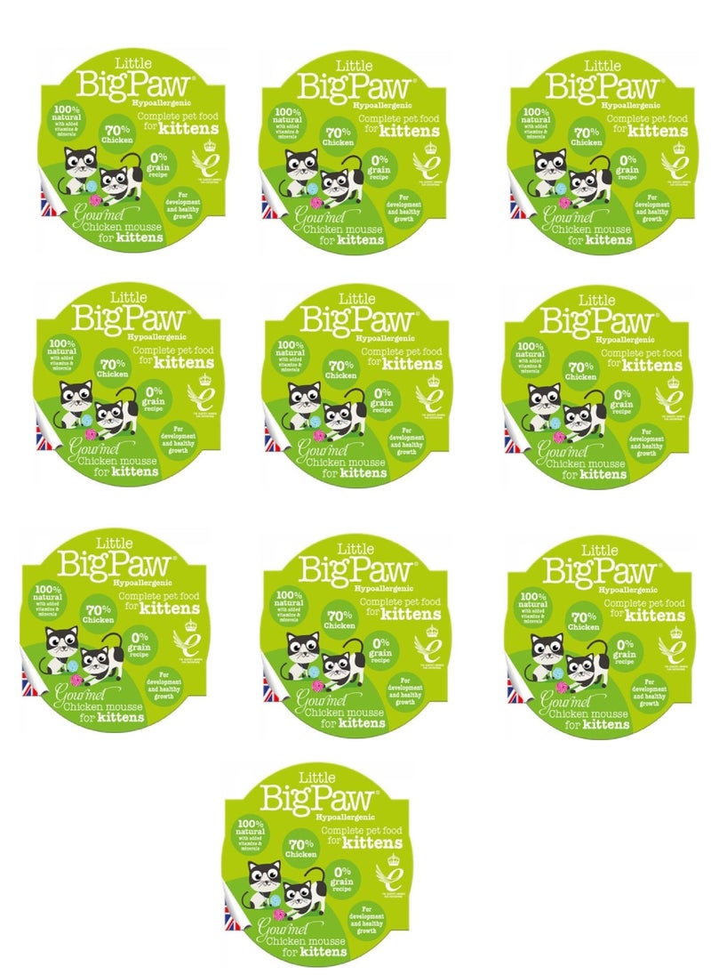 Little Big Paw - Little Big Paw Gourmet Chicken Mousse Perfect Nutrition Kittens Wet Food 10X85G - Image 1