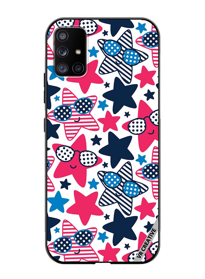 VR CREATIVE Protective Case Cover For Samsung Galaxy A51 5G Star Pattern Vector Design Multicolour - Image 1