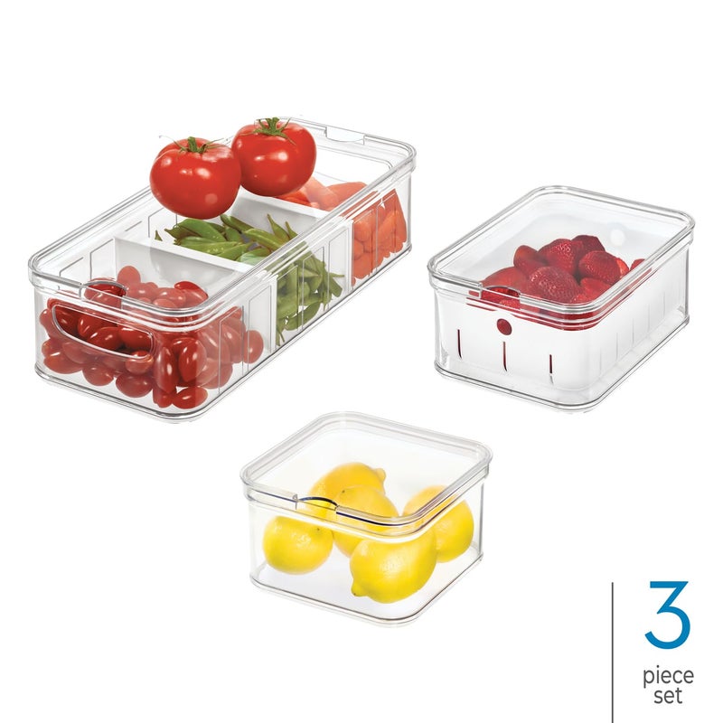 إنترديزاين Idesign هش 3 قطع من منظم الثلاجة البلاستيكية المعاد تدوير - Image 2