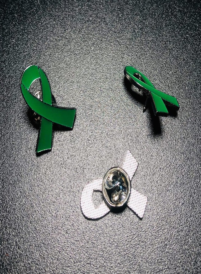 Alodidae 100pcs Green Ribbon Pins Mental Health Awareness Pin Liver Cancer Cerebral Palsy Organ Donation Awareness Products Gifts - Image 4