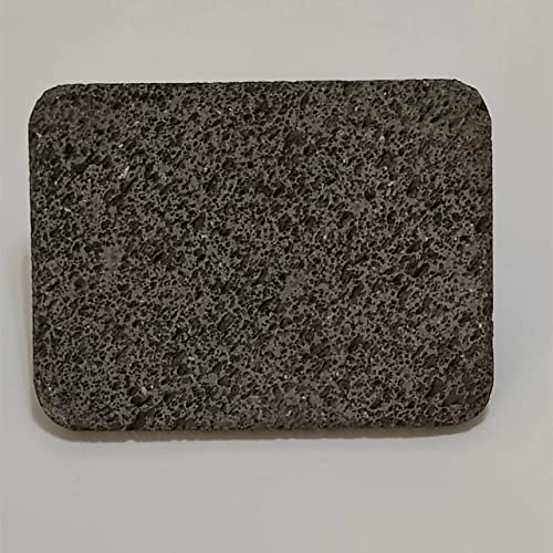 Kamelar.Lava Volcanic stone cooking tile, flat surface without groove, rounded corners, 6 "x 8", volcanic stone for cooking pizza, meat, seafood and vegetables.Outdoor barbecue steak.A roasting pan, net, grill - Image 1