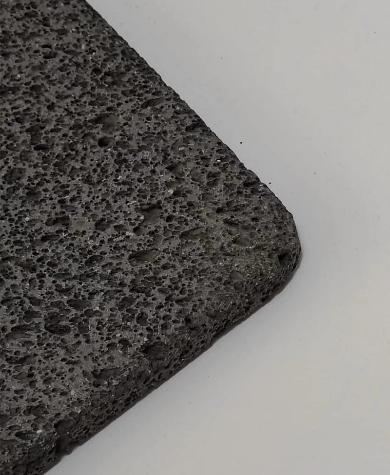 Kamelar.Lava Volcanic stone cooking tile, flat surface without groove, rounded corners, 6 "x 8", volcanic stone for cooking pizza, meat, seafood and vegetables.Outdoor barbecue steak.A roasting pan, net, grill - Image 3