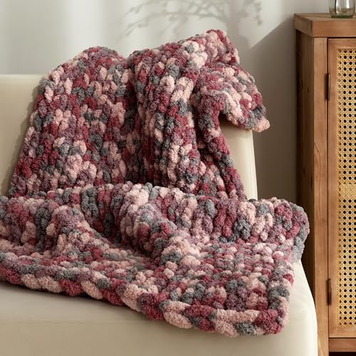 mellobello Jumbo Chunky Yarn for Hand Knitting - Super Thick Chenille Chunky Yarn for Crocheting - Extra Soft Bulky Fluffy Blanket Big Yarns 8 Jumbo Pack (27yds,8 oz Each Skein) - Image 2