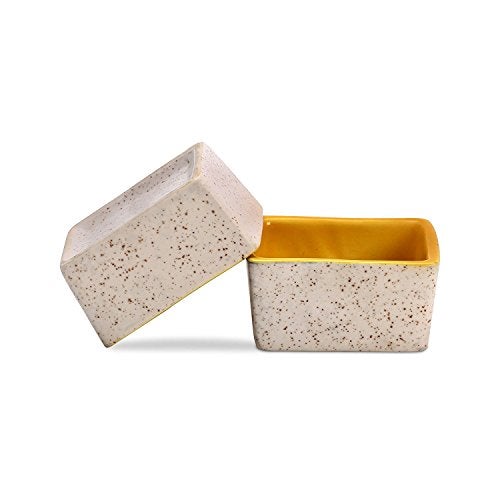 Caffeine Ceramic Handmade Cream and Yellow Matte Dip & Sauce (Set of 4, 40 ml) - Image 2