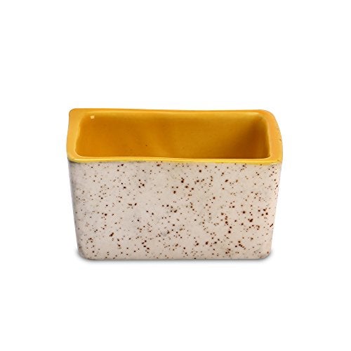 Caffeine Ceramic Handmade Cream and Yellow Matte Dip & Sauce (Set of 4, 40 ml) - Image 3