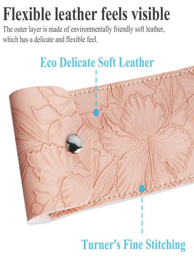 Hennaja Adjustable Elastic Band Pen Holder for Notebooks, Pen Sleeve Pouch for Journals, Pencil Holder, Bible Planner Accessories, Cute Pencil Case(1-Pink) - Image 2