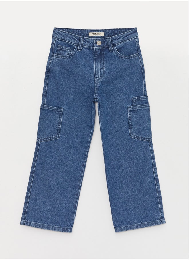 LC WAIKIKI - Wideleg Girl's Cargo Jeans - Image 1