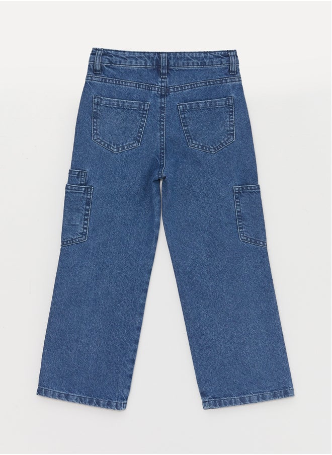 LC WAIKIKI - Wideleg Girl's Cargo Jeans - Image 1