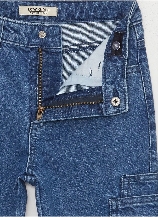 LC WAIKIKI - Wideleg Girl's Cargo Jeans - Image 1